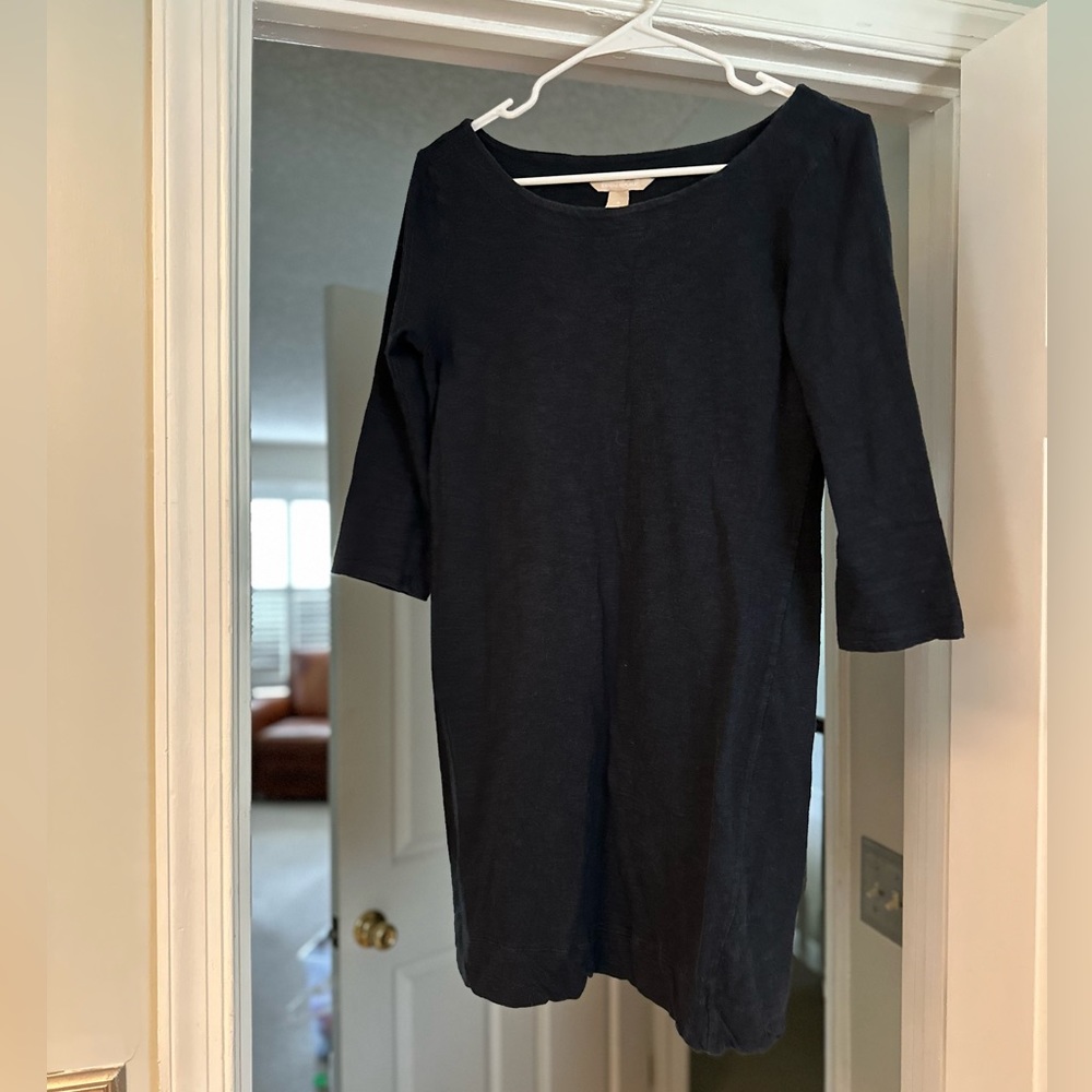 Navy banana republic throw on dress, size small